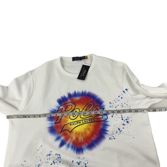 $198 Polo Ralph Lauren Tie Dye Logo Crewneck Sweatshirt Pullover Size Large New - Picture 6 of 8